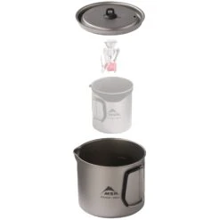 MSR Titan Kettle 900ml -Camp and Hike Store 13845 msr titan titanium kettle 900ml cup 450ml nesting revised
