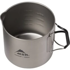MSR Titan Kettle 1400ml -Camp and Hike Store 13846 msr titan titanium kettle 1400ml volume marks MV