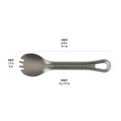 MSR Titan Spork -Camp and Hike Store 13849 titanium spork annotatedcopy