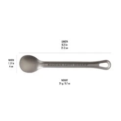 MSR Titan Long Spoon -Camp and Hike Store 13850 titanium long spoon annotatedcopy