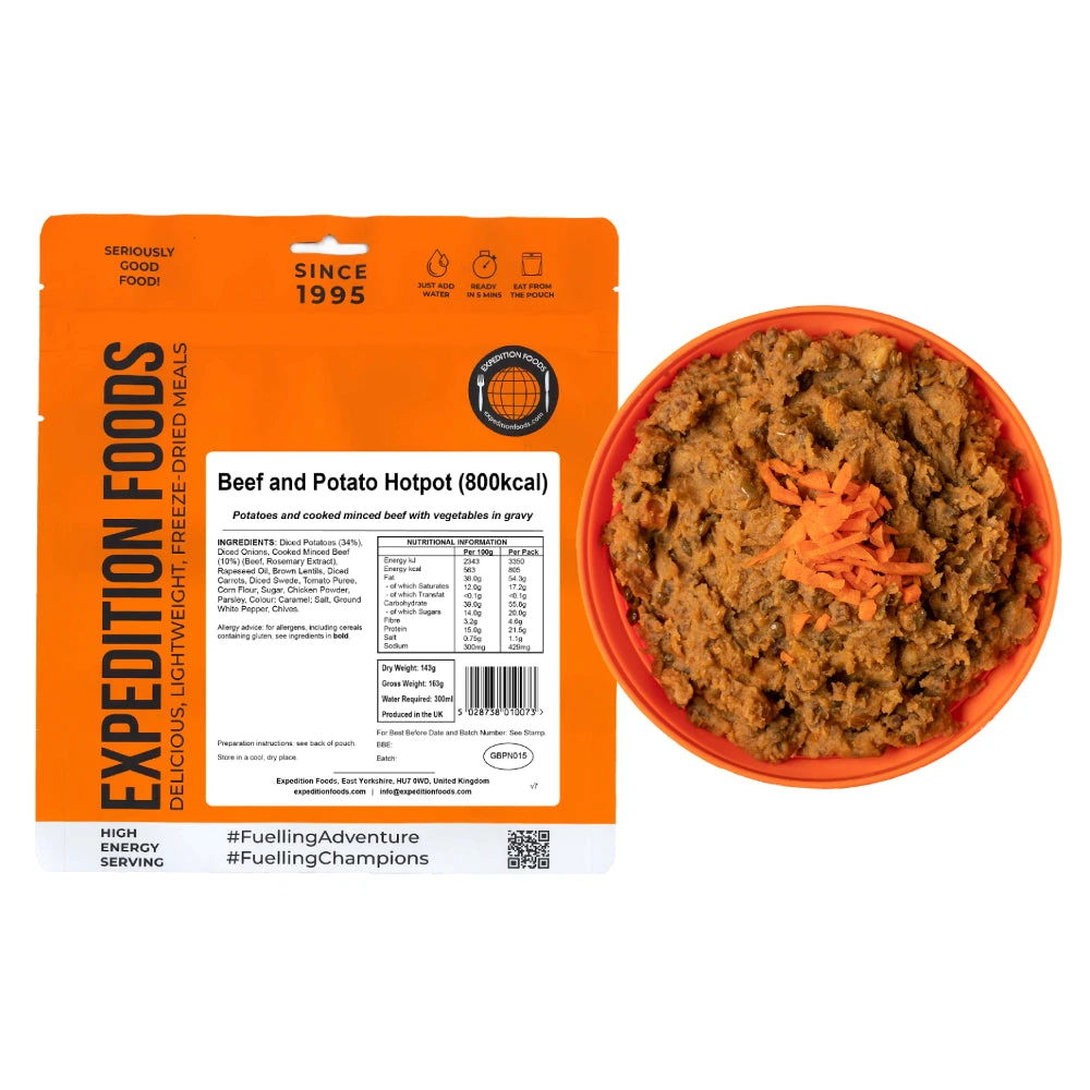 Expedition Foods Beef And Potato Hotpot (800kcal) 3 Expedition Foods Beef And Potato Hotpot (800kcal)