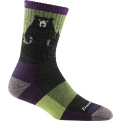 Darn Tough Womens Bear Town Micro Crew Lightweight Hiking Sock 9 Darn Tough Womens Bear Town Micro Crew Lightweight Hiking Sock -Camp and Hike Store Darn Tough womens bear town lime
