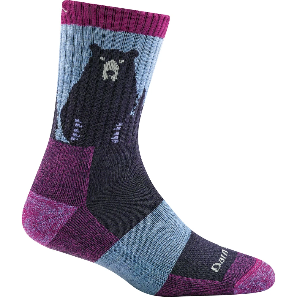 Darn Tough Womens Bear Town Micro Crew Lightweight Hiking Sock 4 Darn Tough Womens Bear Town Micro Crew Lightweight Hiking Sock - Image 2