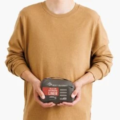 Sea To Summit Reactor Extreme Liner W/ Drawcord (Mummy) -Camp and Hike Store ReactorExtremeSleepingBagLinerMummyWithDrawcordCompact ASL031071 190802 MODEL 3