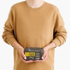 Sea To Summit Reactor Liner W/ Drawcord (Mummy) -Camp and Hike Store ReactorSleepingBagLiner MummyWithDrawcord Compact ASL031061 190903 MODEL 3