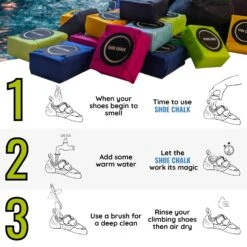 Shoe Chalk - Climbing Shoe Cleaner -Camp and Hike Store ShoeChalkinstructions