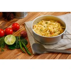 Expedition Foods Thai Green Chicken Curry With Rice (800kcal) 10 Expedition Foods Thai Green Chicken Curry With Rice (800kcal) -Camp and Hike Store thai green chicken curry with rice prepared 2